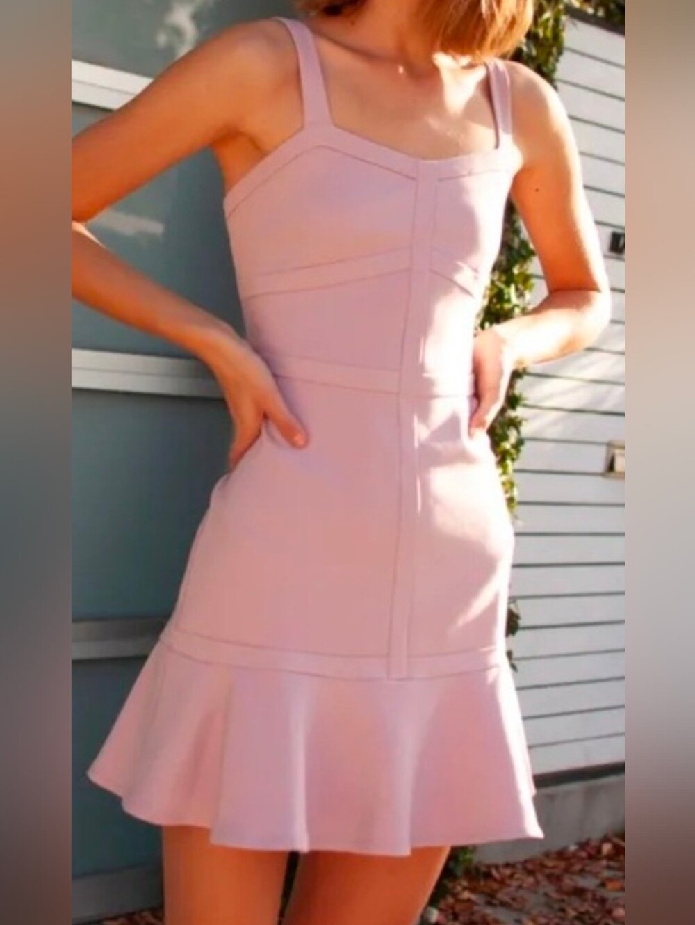 Sugarlips Lilac Strap Fit-and-Flare Midi Dress